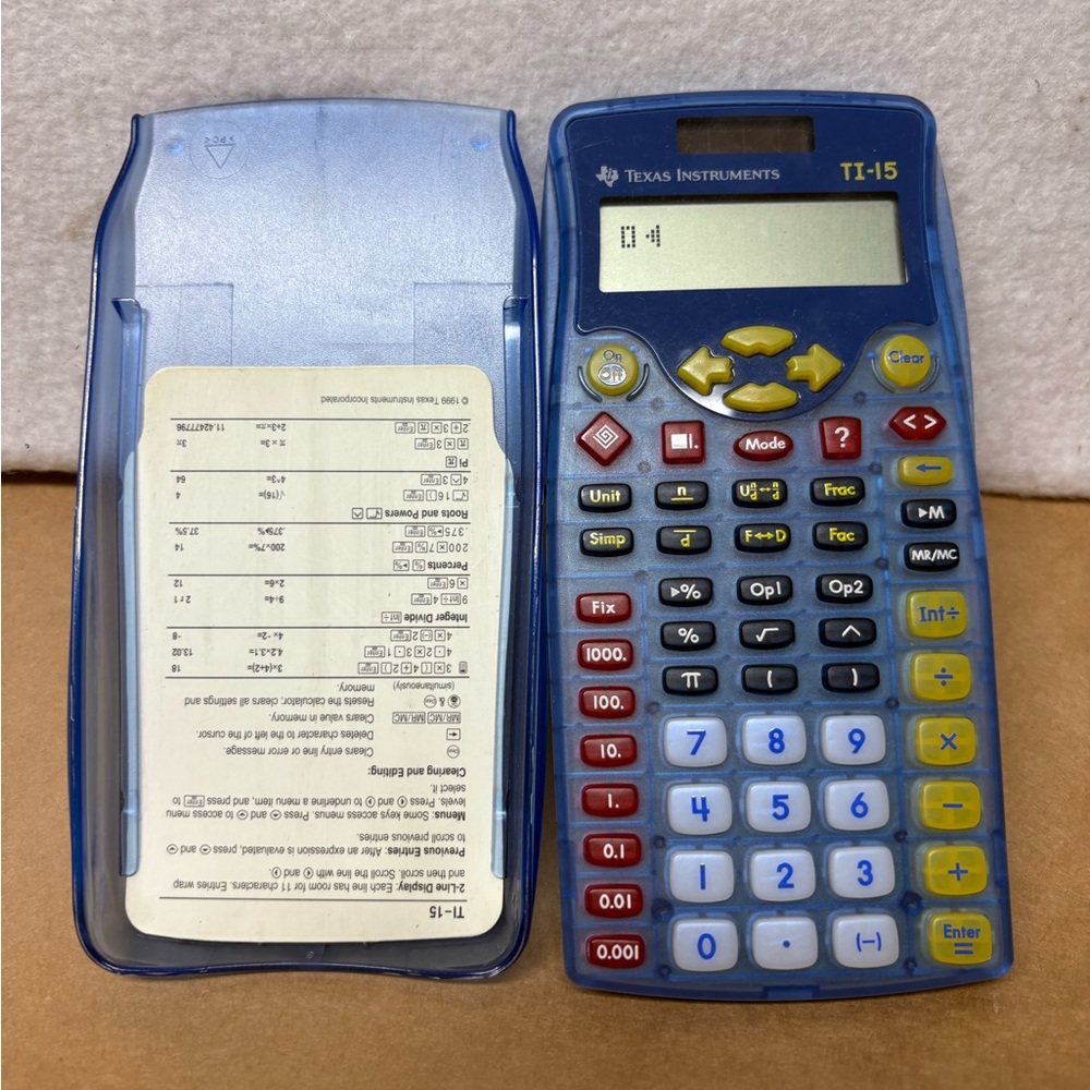 Texas Instruments TI-15 Explorer Elementary Calculator Transparent
